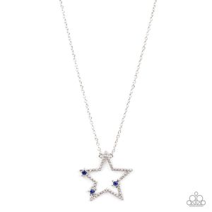 ​I Pledge Allegiance to the Sparkle - Blue Necklace Set #1752